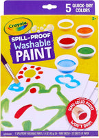 Crayola art kit with five washable paint jars
