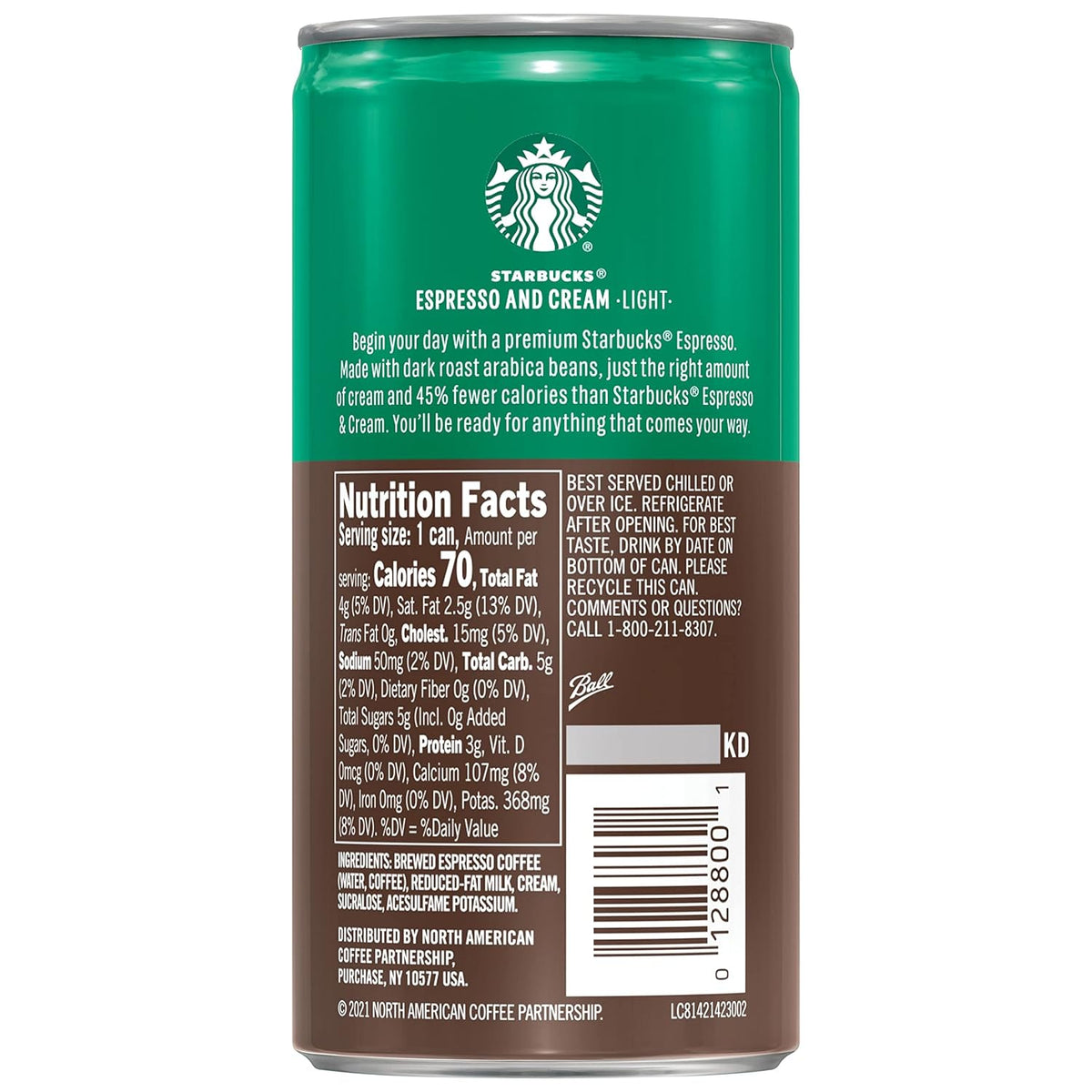 6.5 fl oz Starbucks Espresso and Cream Light can