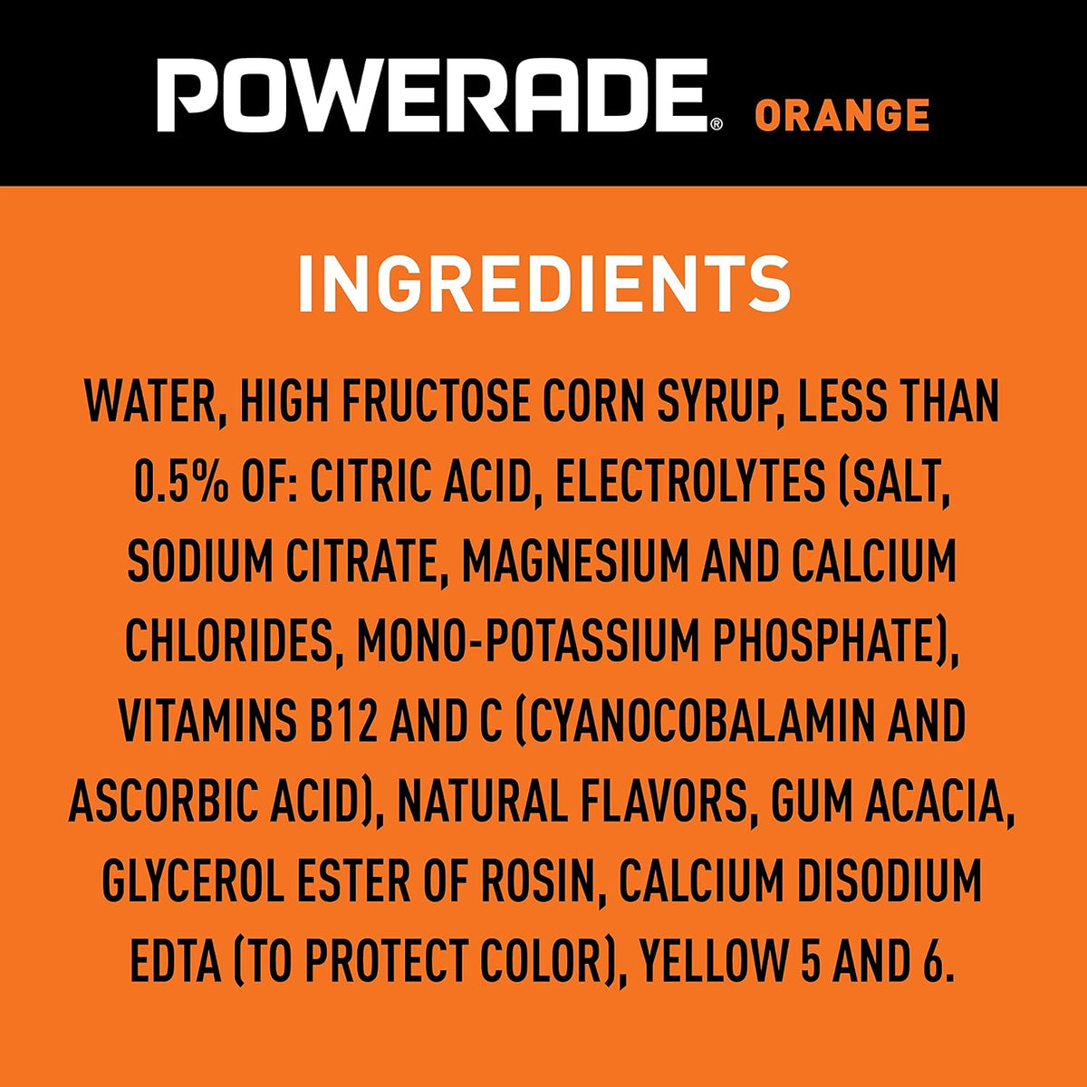 POWERADE sports drink orange flavor for workouts