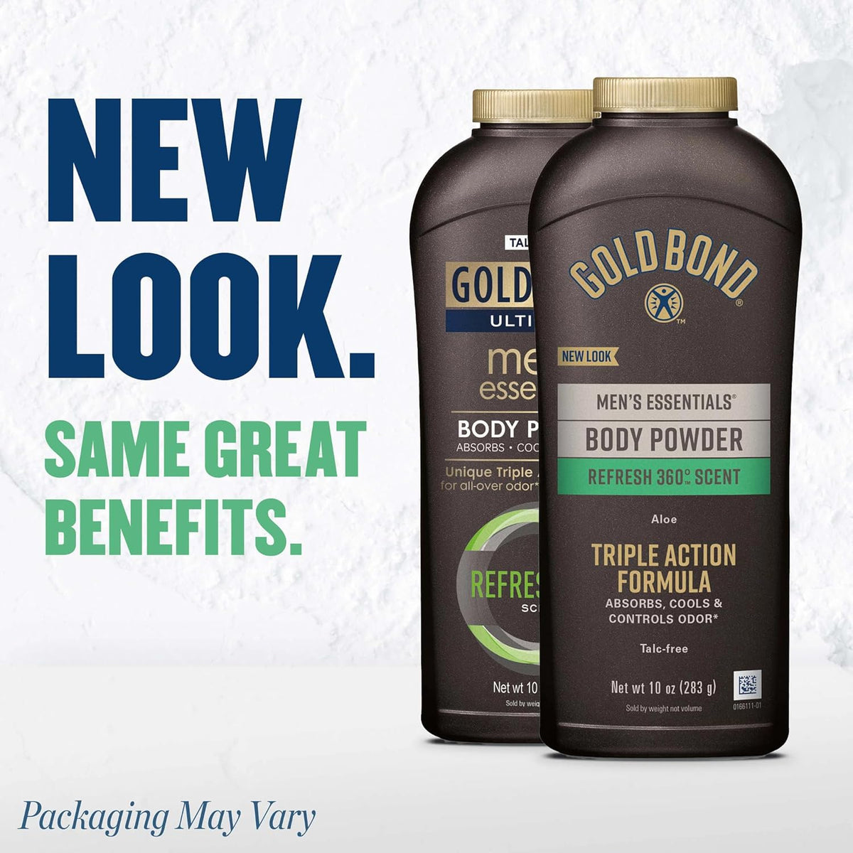Men's talc-free powder for moisture and odor control