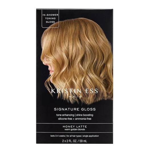 Kristin Ess Honey Latte warm golden blonde hair gloss