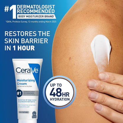CeraVe cream with ceramides and hyaluronic acid