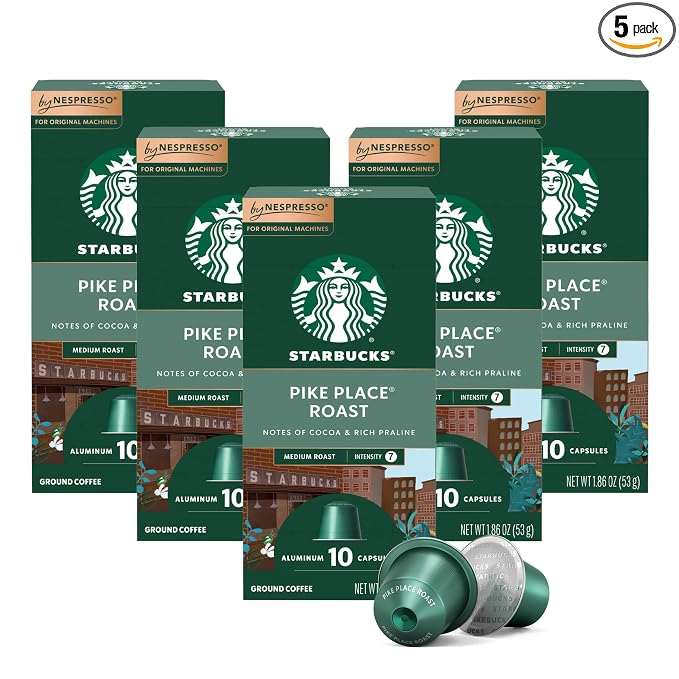 Starbucks Pike Place Nespresso Original coffee capsules 50 count