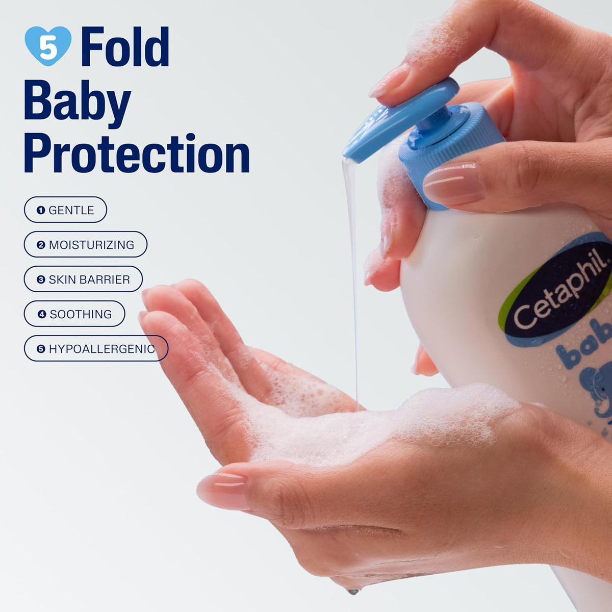 Cetaphil hypoallergenic baby shampoo and body wash