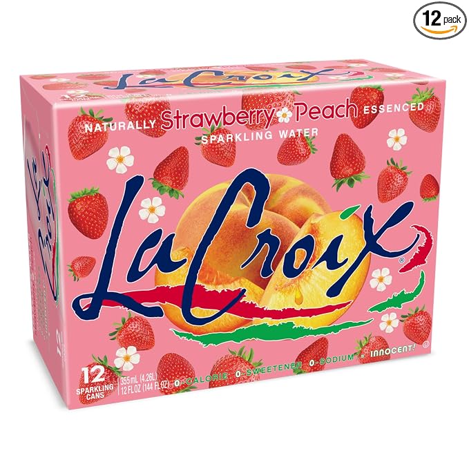 La Croix Strawberry Peach sparkling water 12 pack