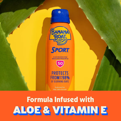 Banana Boat sport sunscreen spray 6 oz two pack