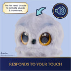 Mini Hedwig showing touch-activated reactions