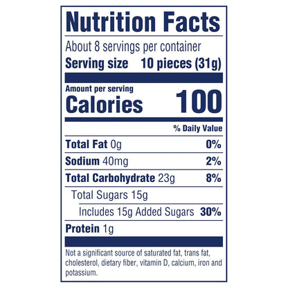Fruity gummy candy with sweet and tart flavor