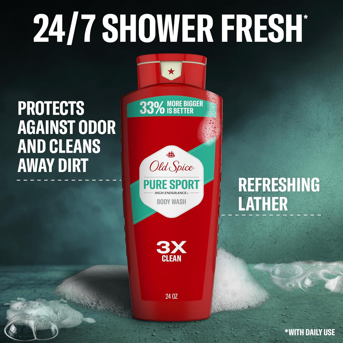 Old Spice men's body wash in 24 fl oz bottles