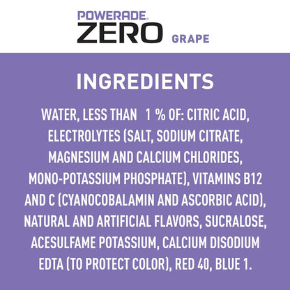 Zero sugar grape sports drink with electrolytes