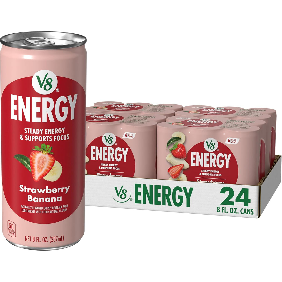 V8 Energy strawberry banana 8 fl oz can