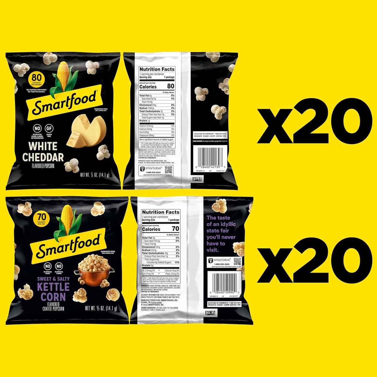 Smartfood popcorn multipack for lunches