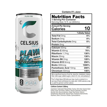 CELSIUS sparkling energy drink with essential vitamins