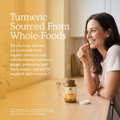 Garden of Life turmeric tablets certified organic wellness support