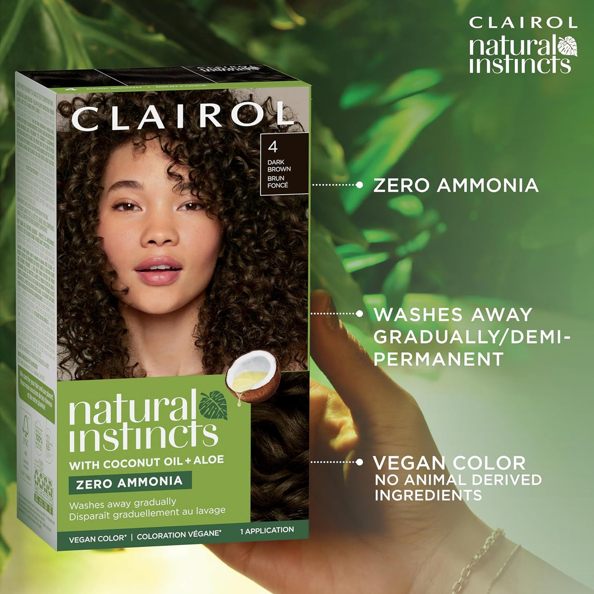 Three-pack Clairol Natural Instincts brown hair color