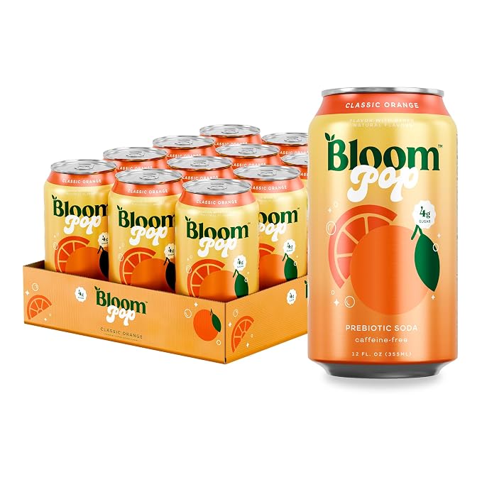 Bloom Nutrition Bloom Pop Classic Orange prebiotic soda