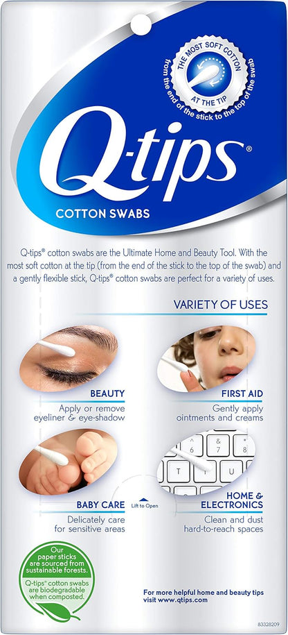 Q-tips cotton swabs for makeup and detail cleaning
