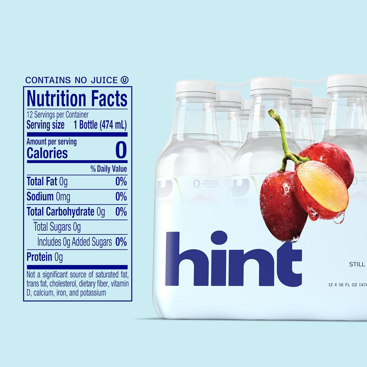 Hint 0 calorie fruit infused bottled water