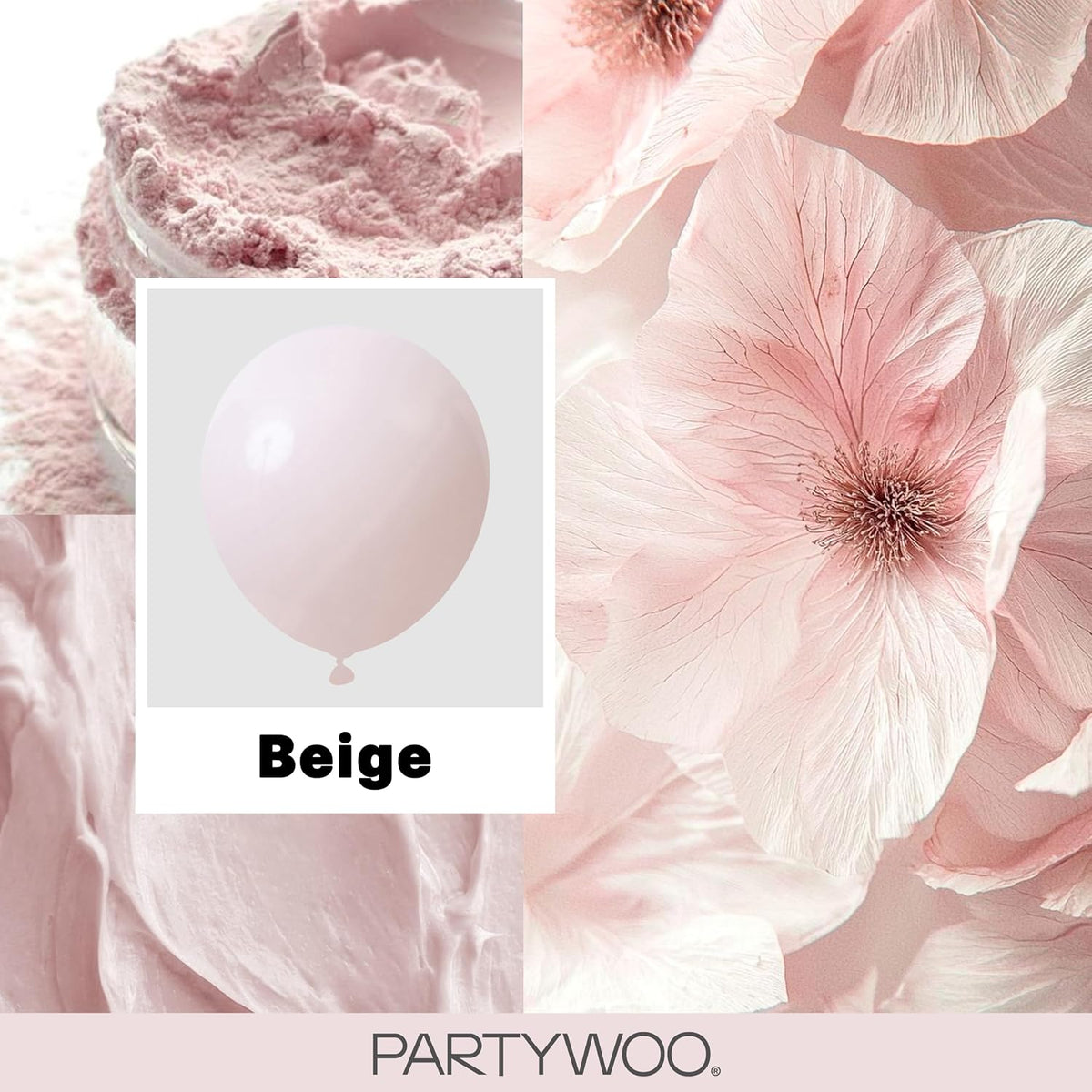 Neutral white beige balloons for wedding decorations