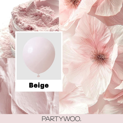 Neutral white beige balloons for wedding decorations