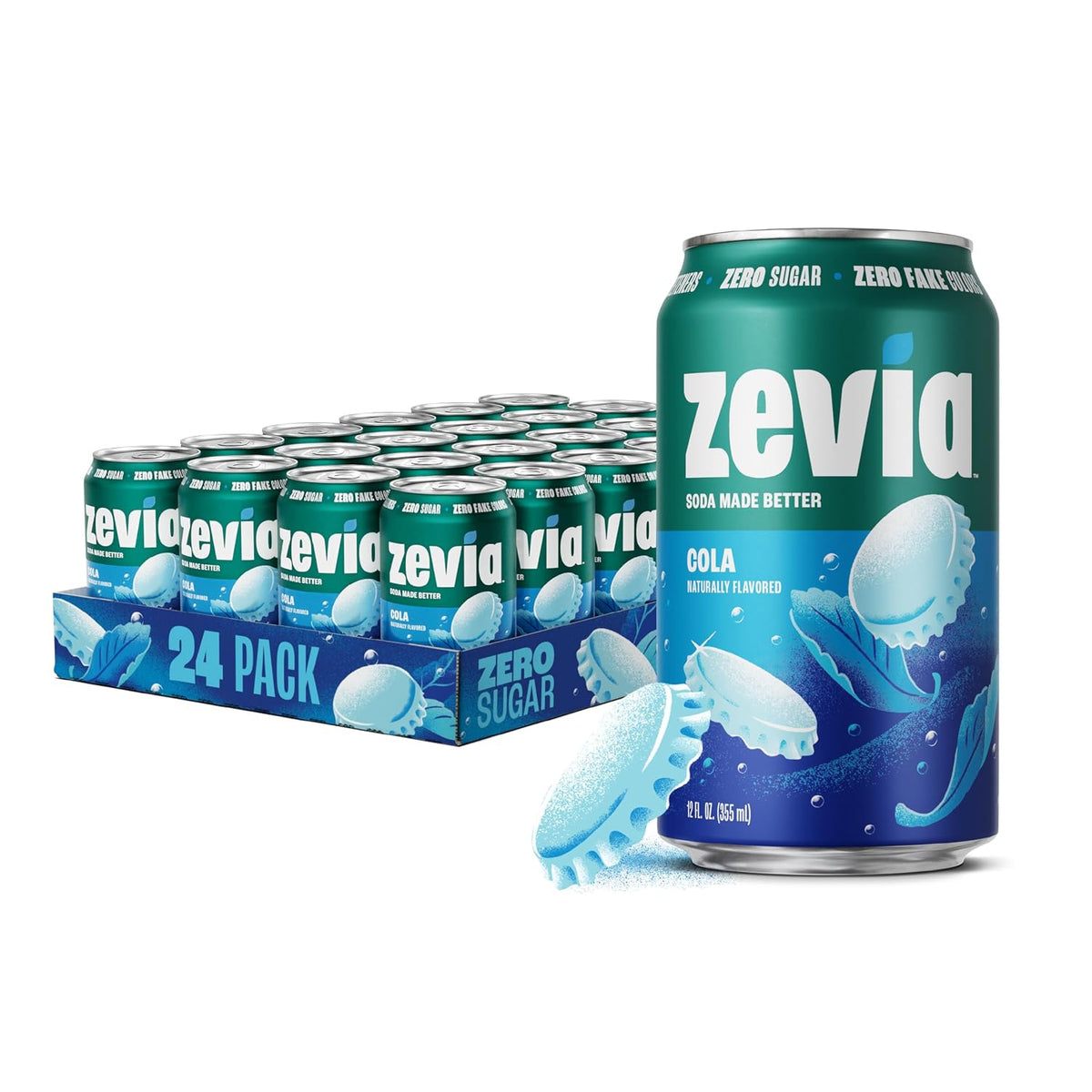 Zevia cola 12 oz cans naturally sweetened