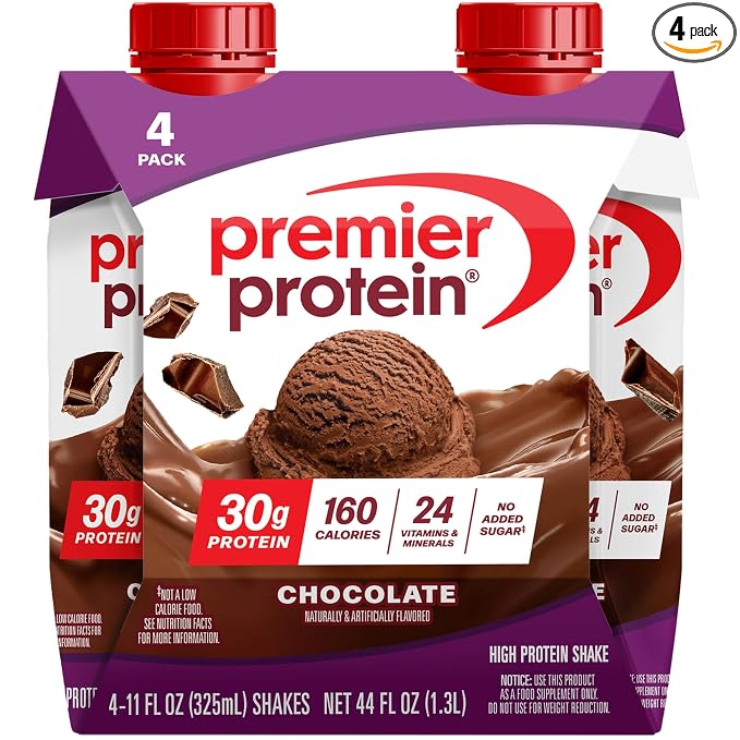 Premier Protein chocolate 30g high protein shake 4 pack