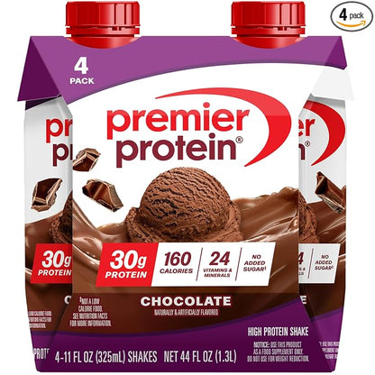 Premier Protein chocolate 30g high protein shake 4 pack