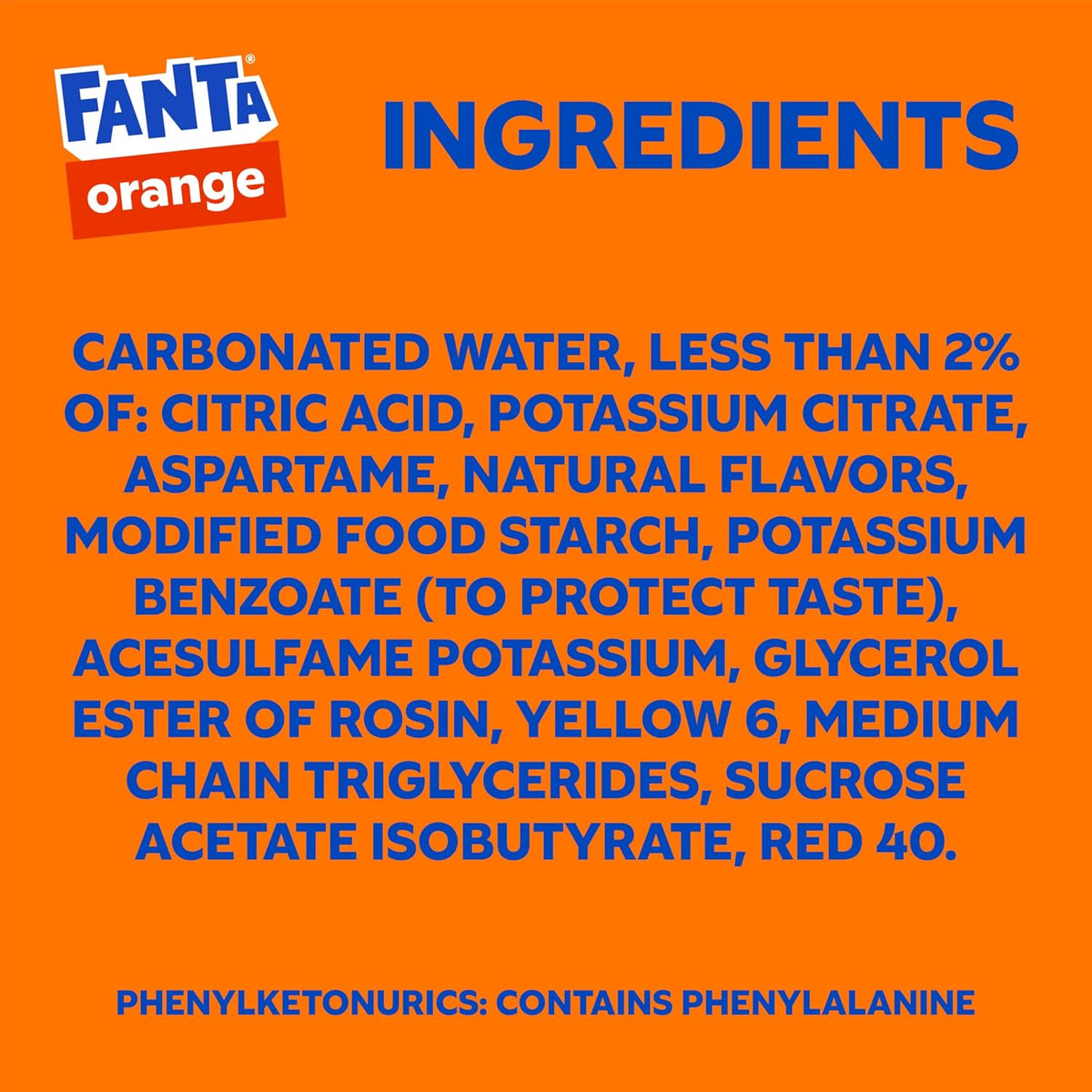 Fanta Zero Sugar Orange Soda multipack box