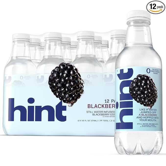 Hint Blackberry fruit-infused bottled water 12 pack