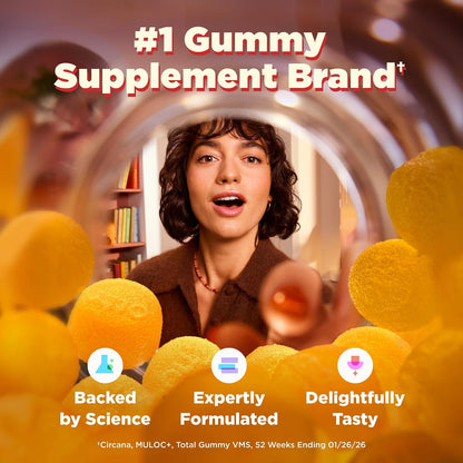 OLLY 100 count fiber gummy rings bottle
