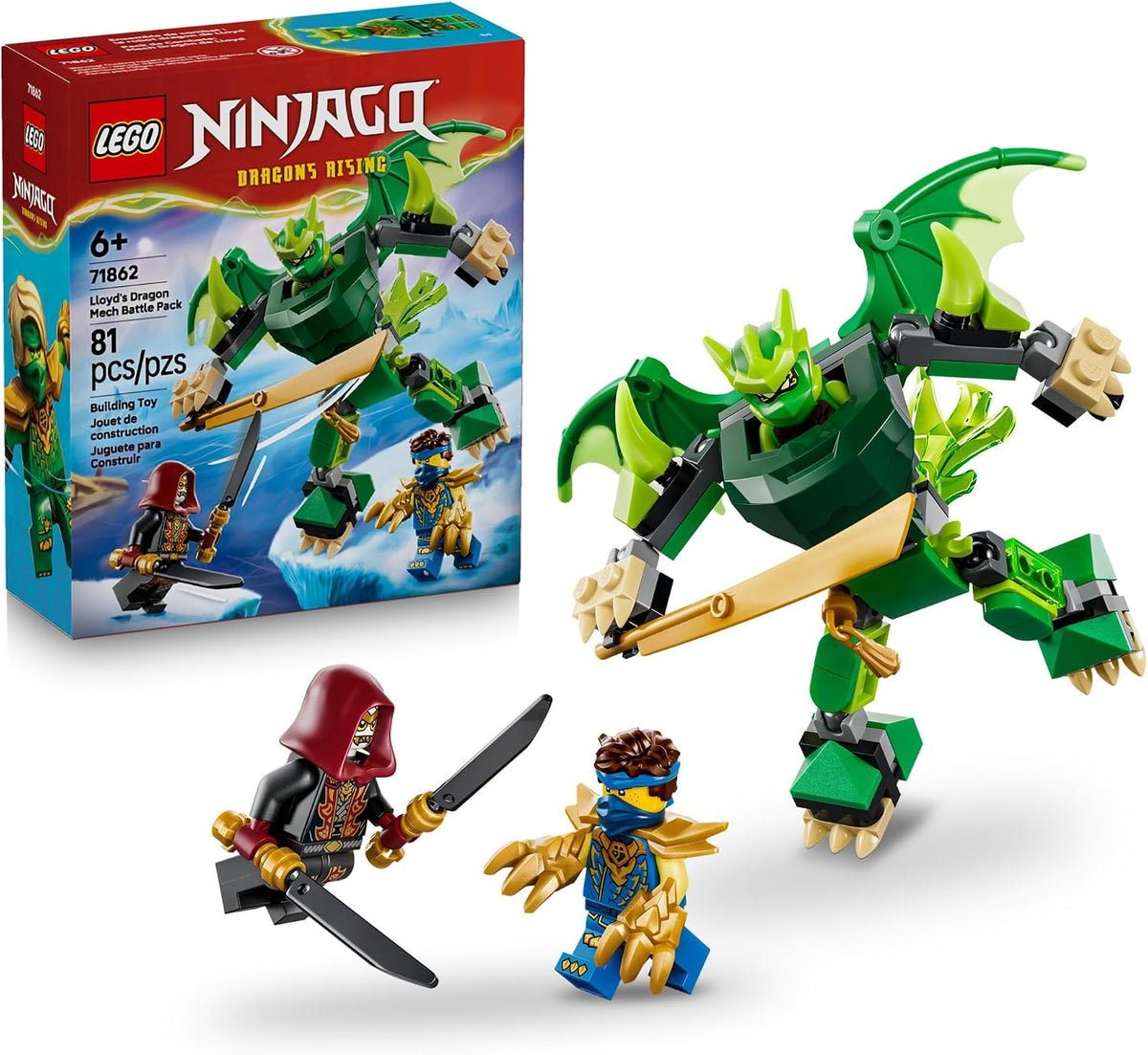 LEGO NINJAGO dragon mech building toy set