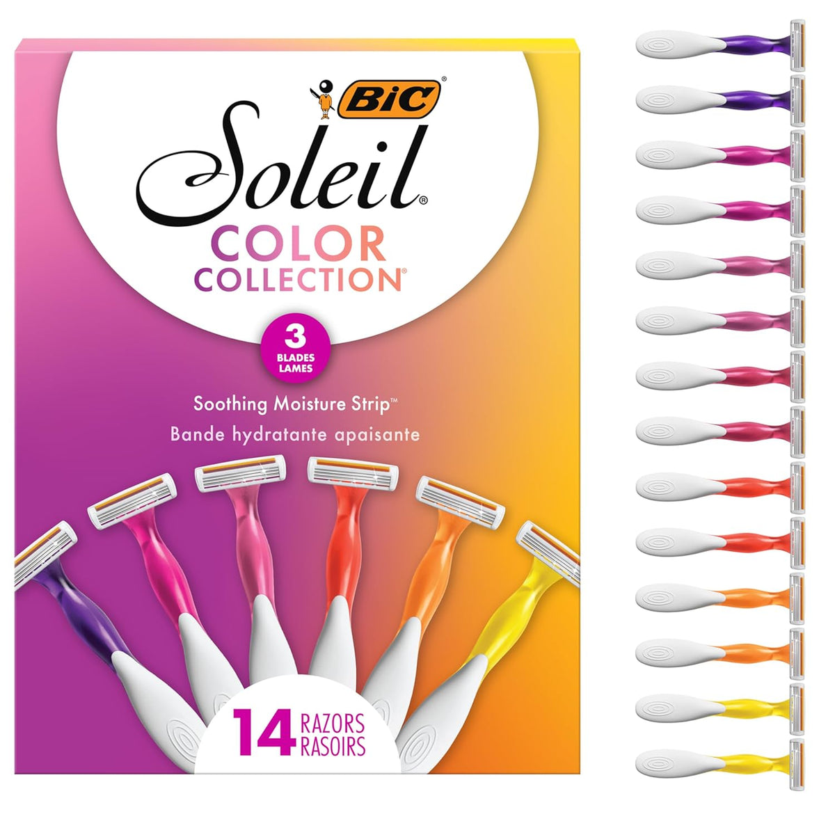 BIC Soleil razors for shower caddy and toiletry bag