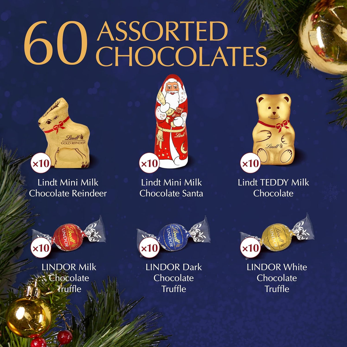 Lindt Festive Selection chocolate candy box for gifting