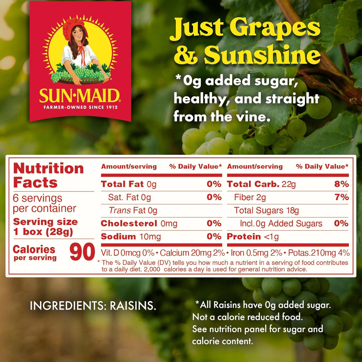 Sun-Maid California raisins dried fruit snack