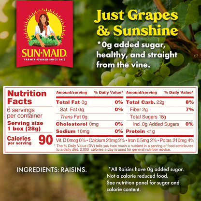 Sun-Maid California raisins dried fruit snack