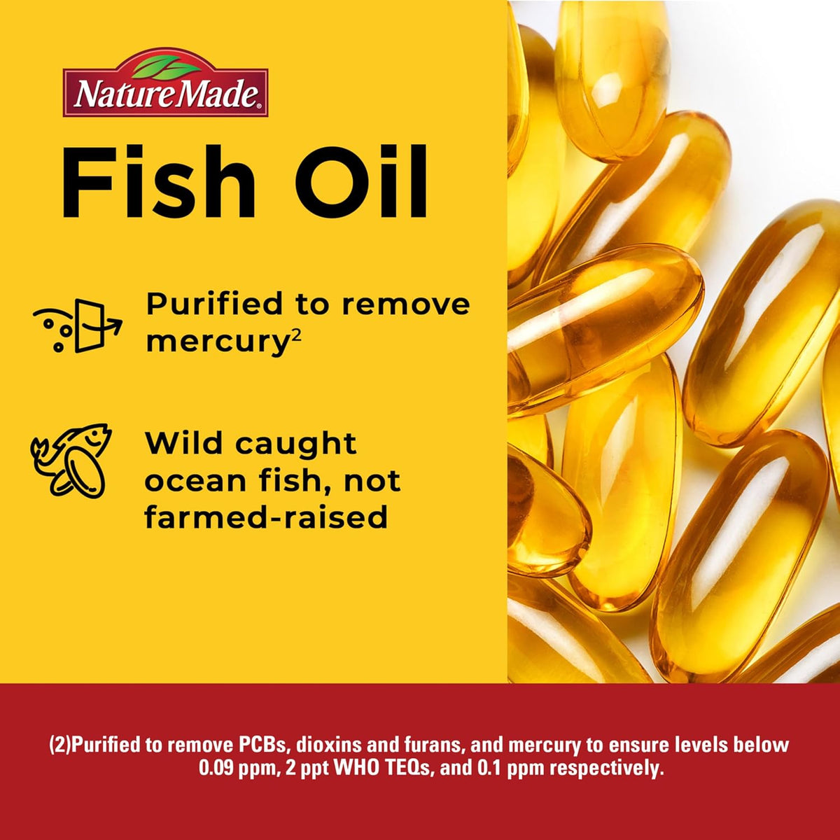 Lemon scented omega 3 fish oil softgels for adults