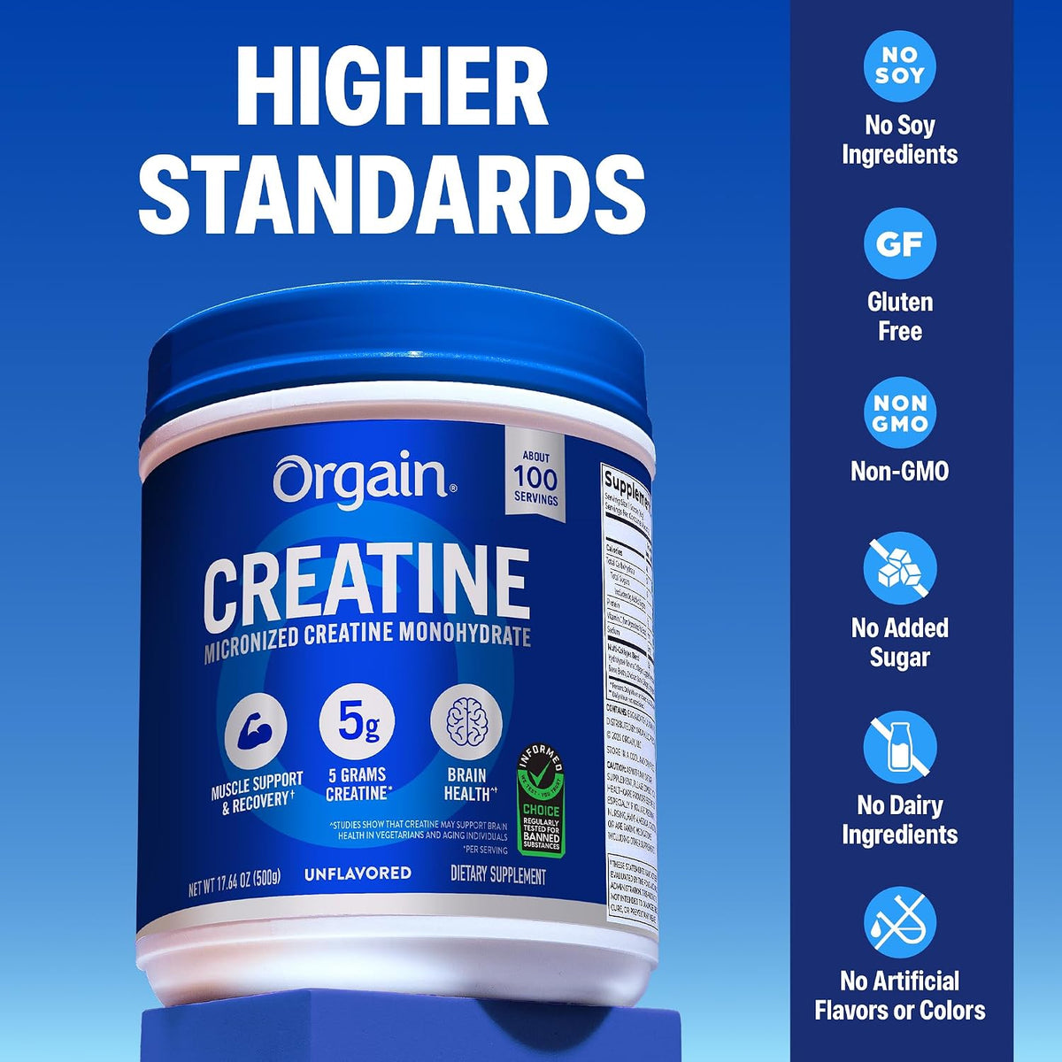 Orgain vegan gluten free creatine monohydrate powder