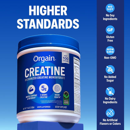 Orgain vegan gluten free creatine monohydrate powder