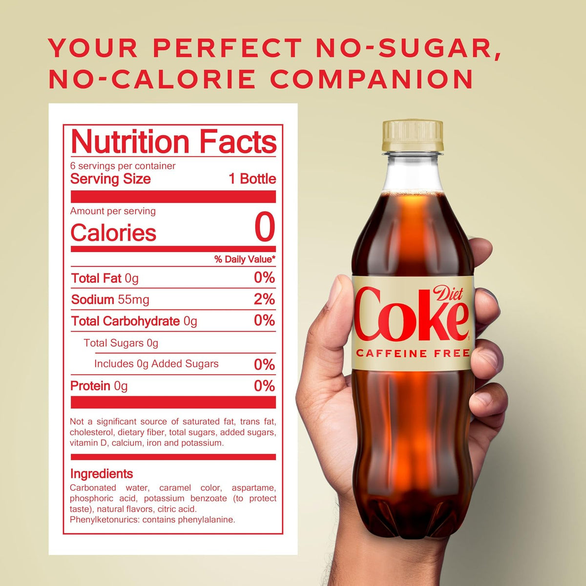 Diet Coke sugar-free cola bottles pack