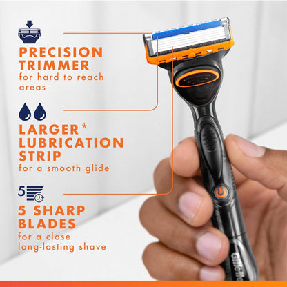 Gillette Fusion5 Power 5 blade razor cartridge detail