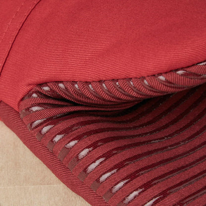 Red and bordeaux KitchenAid oven mitt set with hanging loop