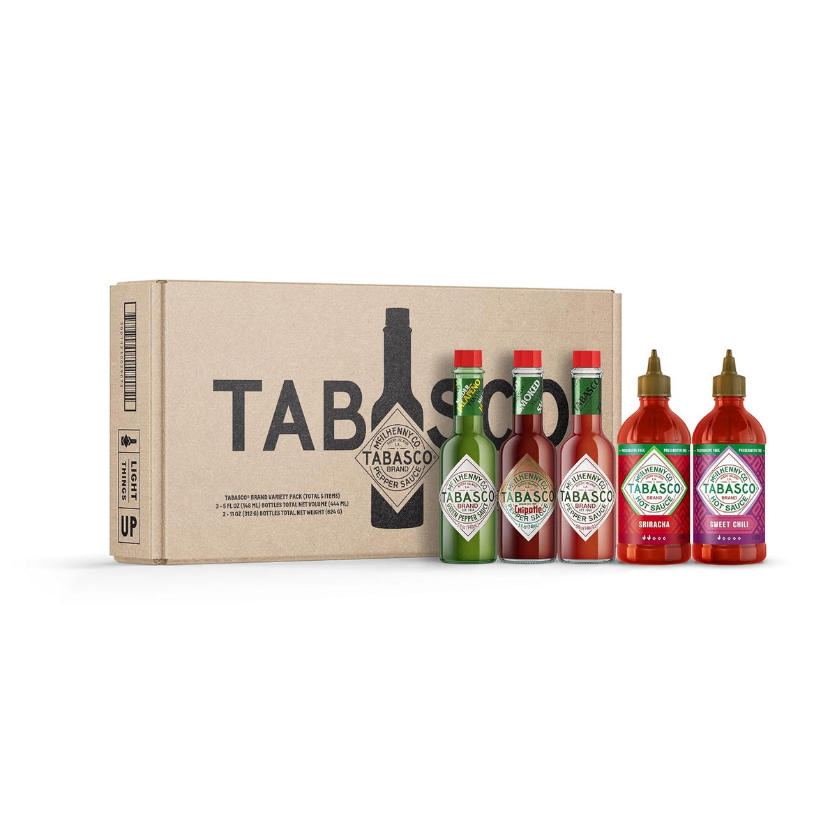 TABASCO gift set with glass and squeeze bottles