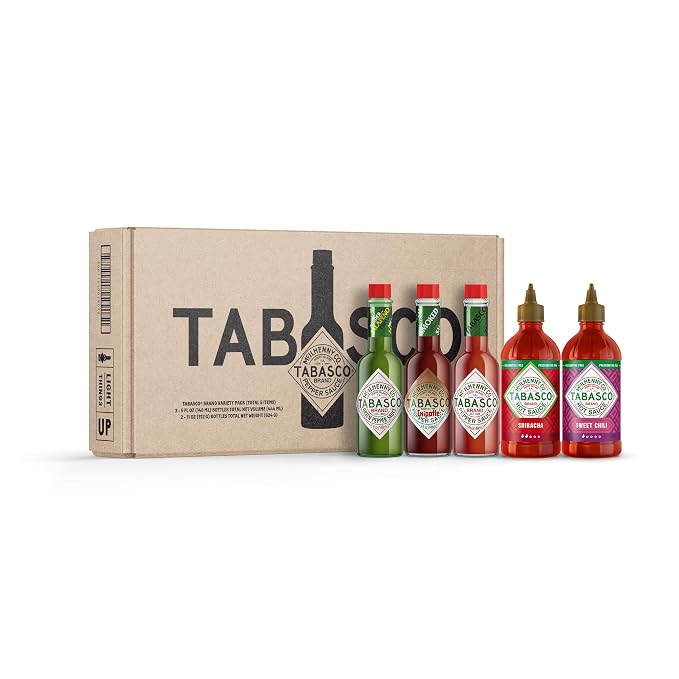 TABASCO hot sauce variety pack with five bottles