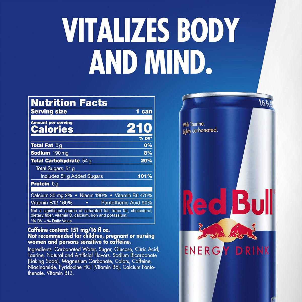 Red Bull original energy drink packaging
