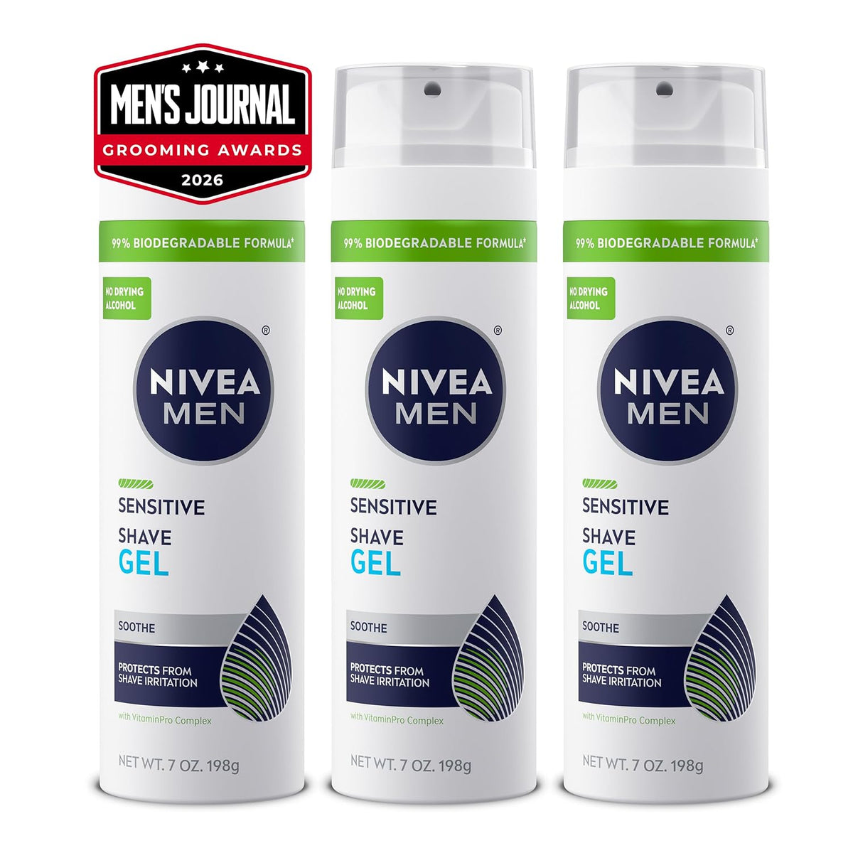 NIVEA MEN alcohol-free shave gel for sensitive skin