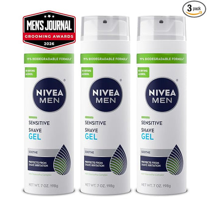 NIVEA MEN Sensitive Shave Gel 3 pack