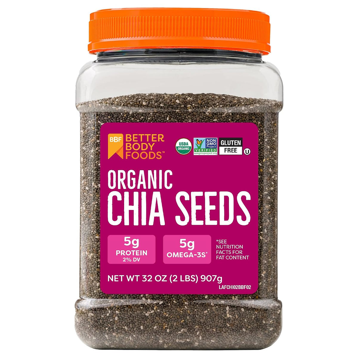 Organic chia seeds for smoothies and oatmeal