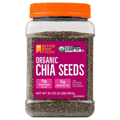 Organic chia seeds for smoothies and oatmeal