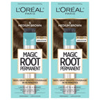 Medium brown root touch-up hair color kit