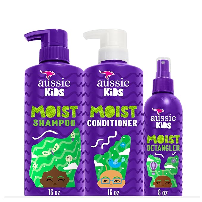 Aussie Kids shampoo conditioner and detangler bundle